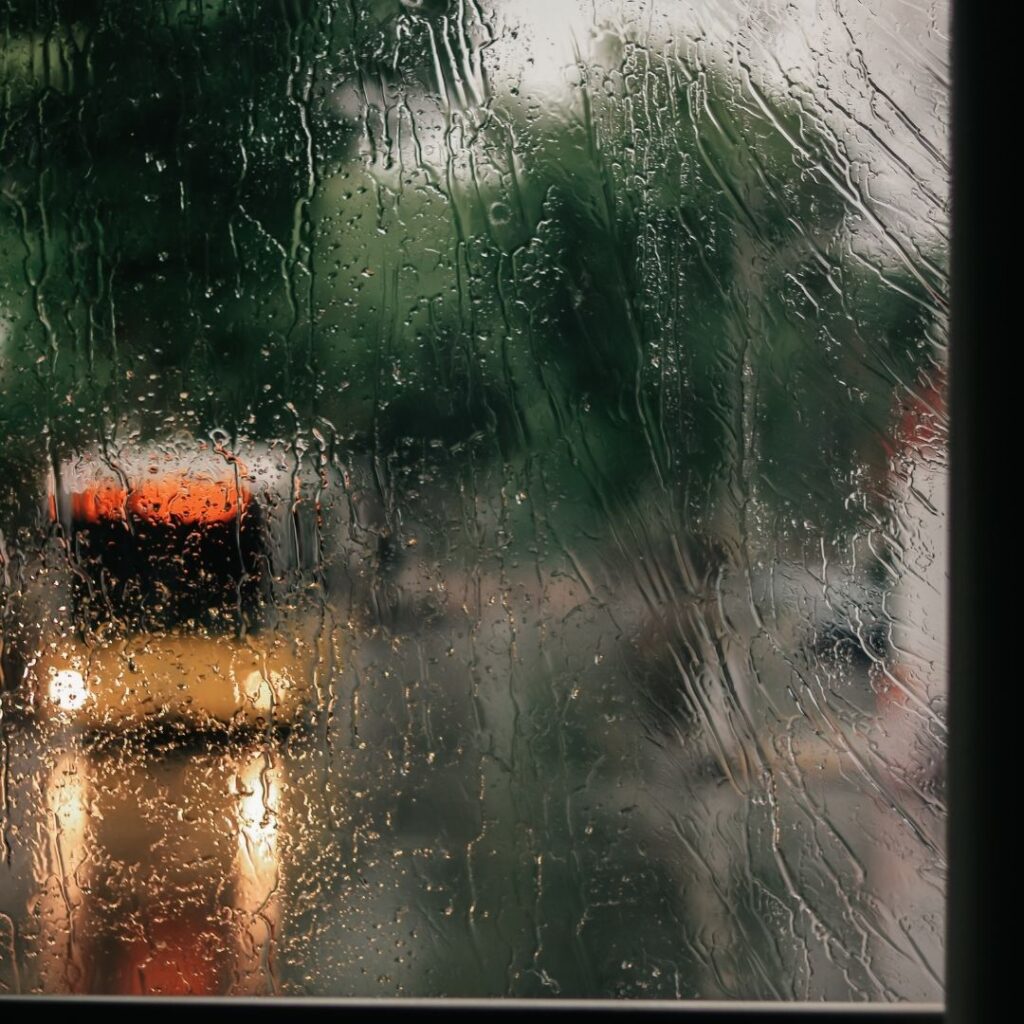 raining outside