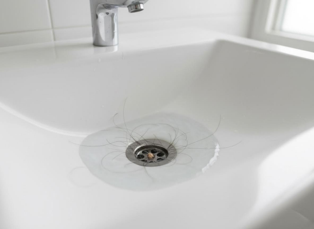 hair clogging drain
