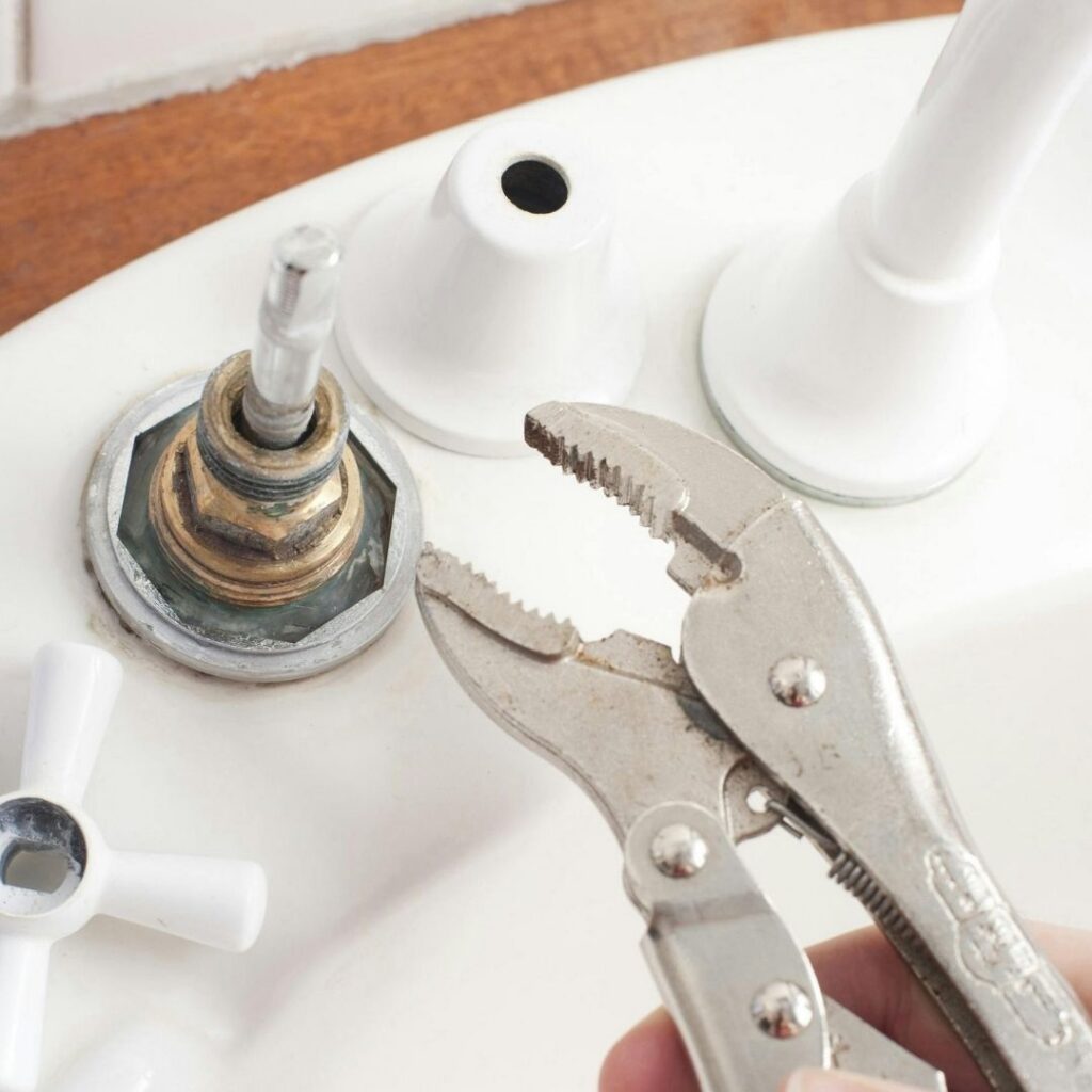 tool next to sink